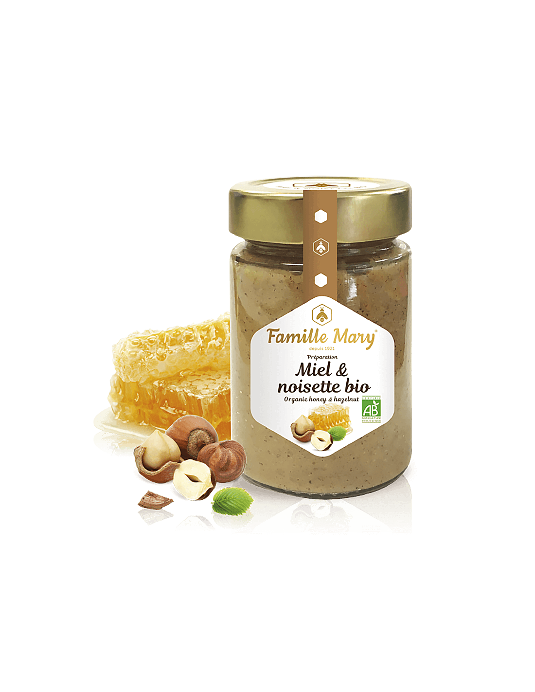 Famille Mary/Miel & Noisette bio Organic Honey and hazelnut/БИО ЦВЕТЕН МЕД С ЛЕШНИЦИ 